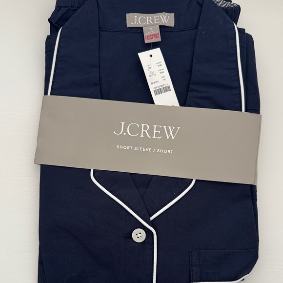 J. Crew Navy Short Sleeve Pajama Set - Picture 1 of 2